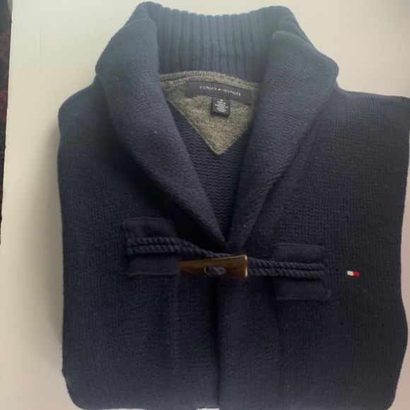 Men’s Tommy Hilfiger 100% Lambswool Cardigan Sz. M - Picture 10 of 11